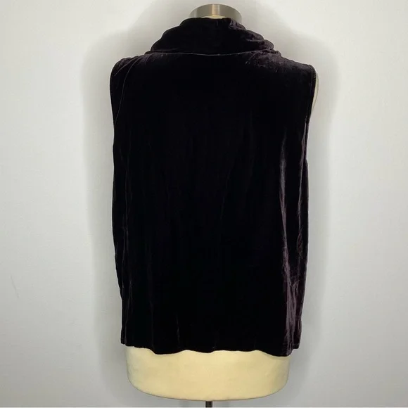 Eileen Fisher Purple Silk Velvet Sleeveless Top - Picture 2 of 9